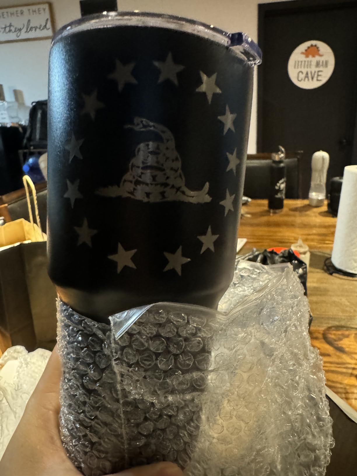 We The People Holsters - Army Veteran - Army Tumbler - American Flag Coffee Travel Mug - Veterans Day Tumbler - Double Insulated Tumbler - 30 oz customer photo 1