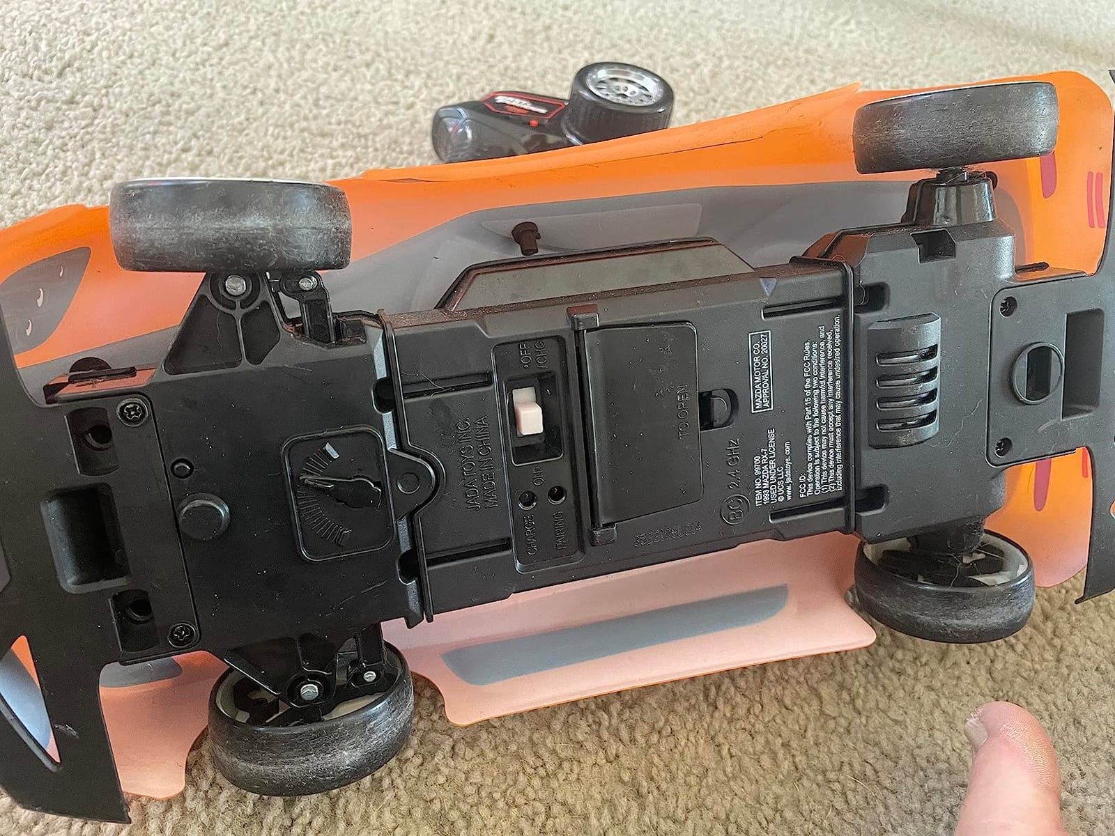 Jada Toys Fast & Furious Han's Mazda RX-7 Drift RC Car, 1:10 Scale 2.4Ghz Remote Control Orange & Black, Ready to Run, USB Charging (Standard) (99700) customer photo 2