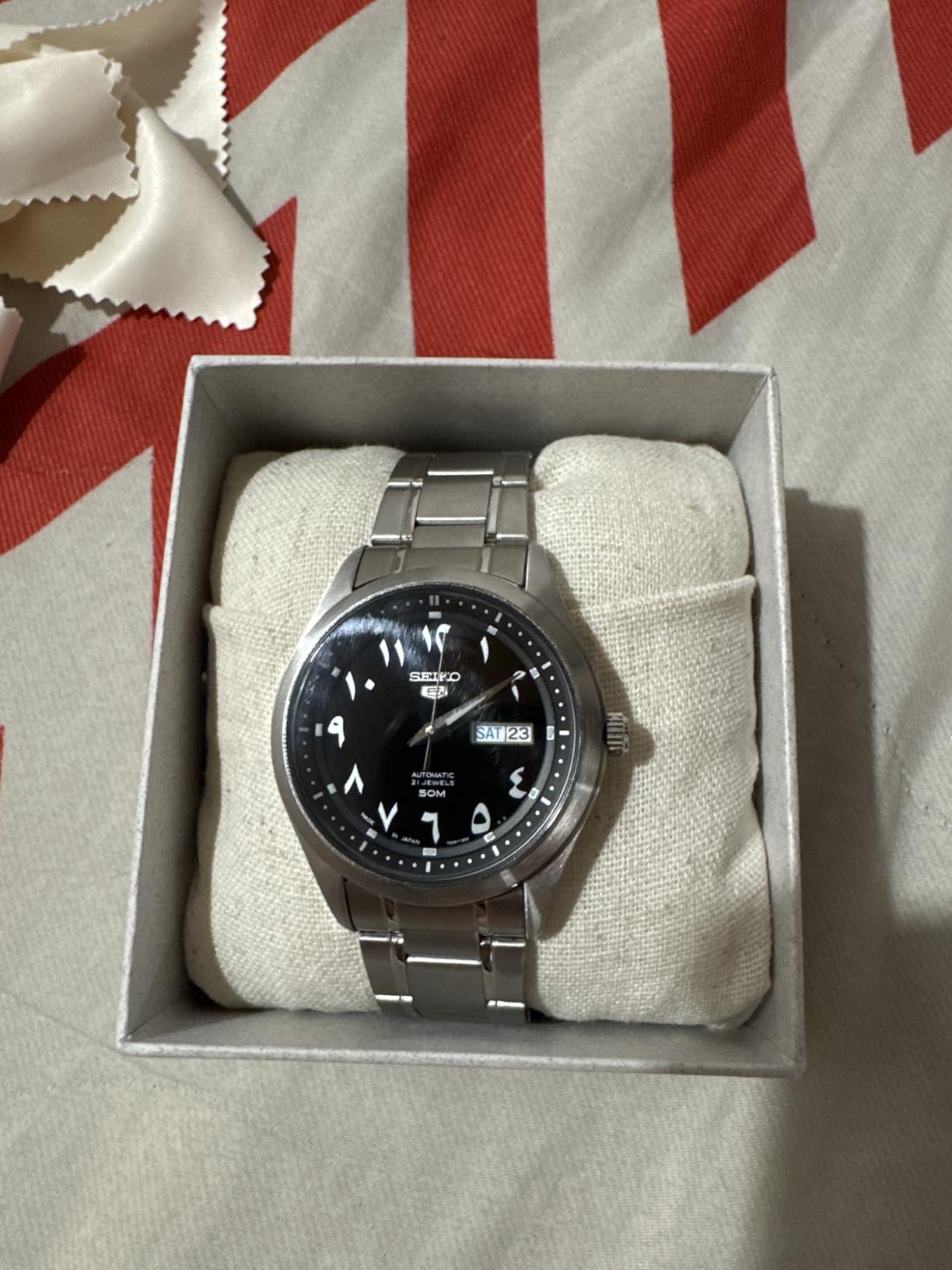 Seiko 5 Automatic Black Eastern Arabic Dial Men's Watch SNKP21J1 customer photo 2