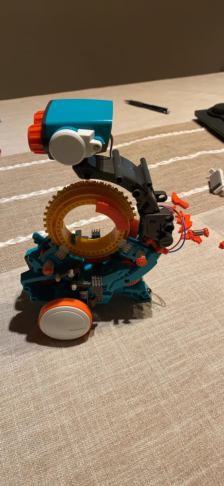TEACH TECH Mech-5 STEM Coding Robot Building Kit for Kids Ages 10+ | Mechanical coding wheel programs the robot to throw, lift, kick, draw and perform other hands-on actions customer photo 2