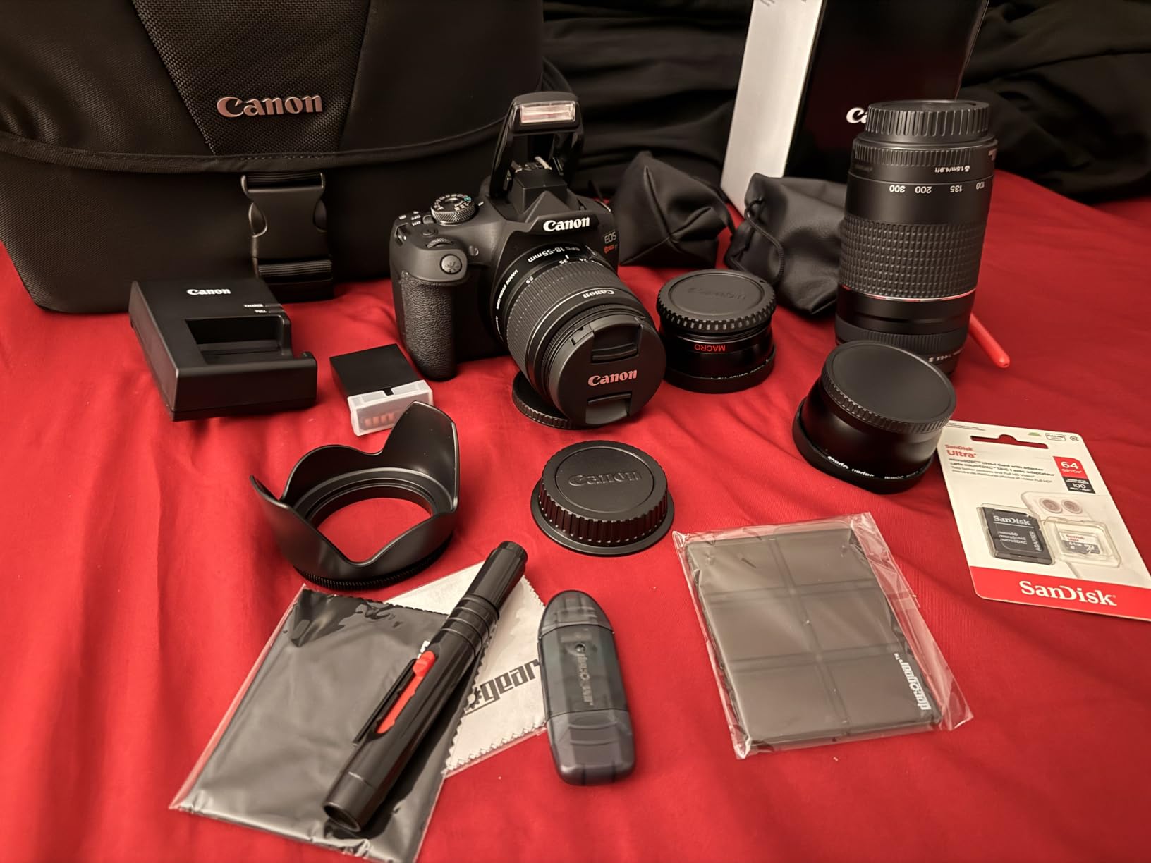 Canon T7 EOS Rebel DSLR Camera with EF-S 18-55mm f/3.5-5.6 is II and EF 75-300mm f/4-5.6 III Lens Plus Double Battery, Memory Card, Deluxe Case, Cleaning Kit and Mini Tripod Accessory Bundle customer photo 1
