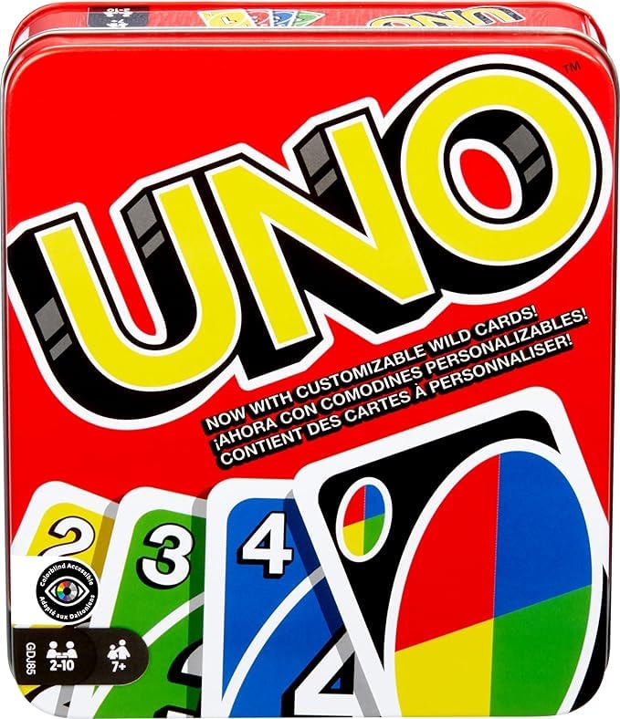 Mattel Games UNO Card Game for Kid, Adult & Family Nights & Parties, Travel & Vacations, Color Blind Accessible & Customizable Deck (Amazon Exclusive) customer photo 2