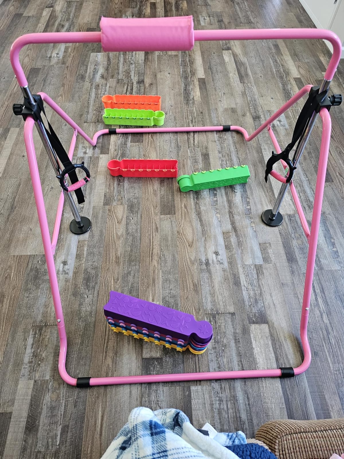 Gymnastics Bars, Adjustable Gymnastic Horizontal Bars for Kids | 5-Height Adjustable 34.8