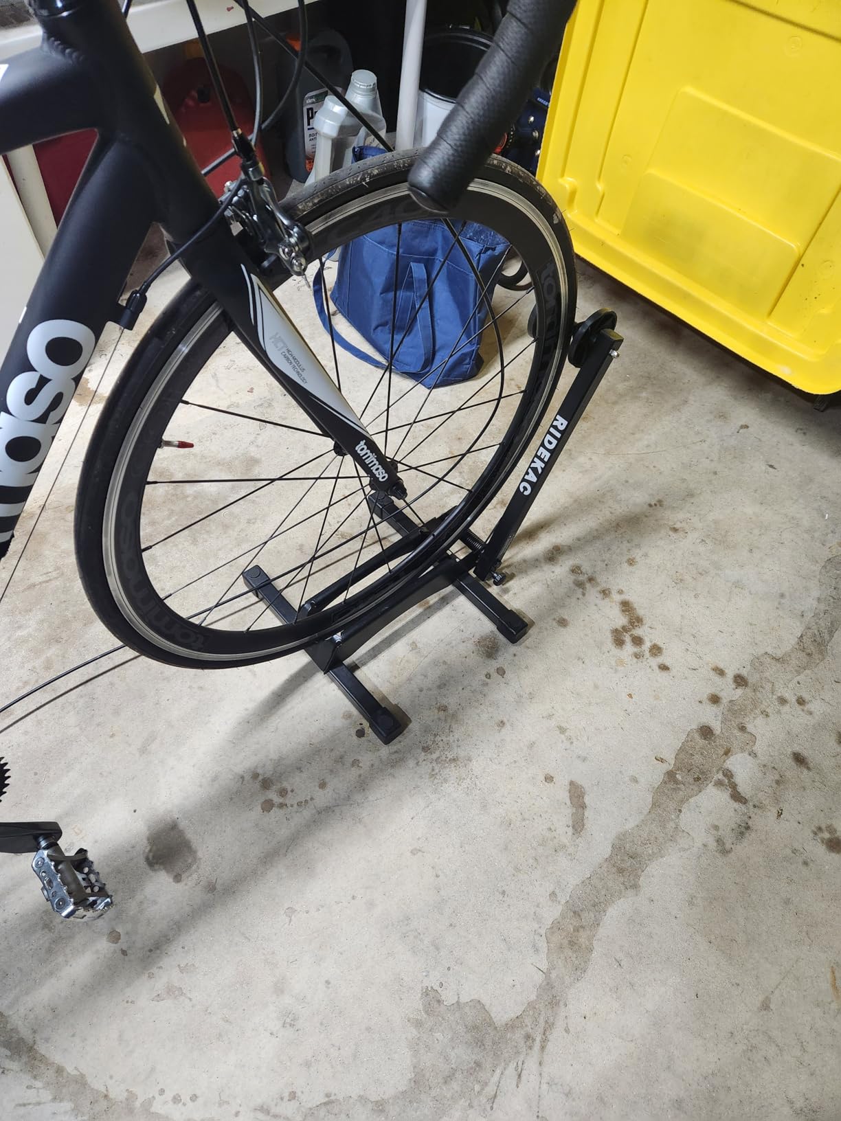 Alpcour Bike Trainer Stand for Indoor Riding - Portable Foldable Magnetic Stainless Steel Indoor Trainer customer photo 2