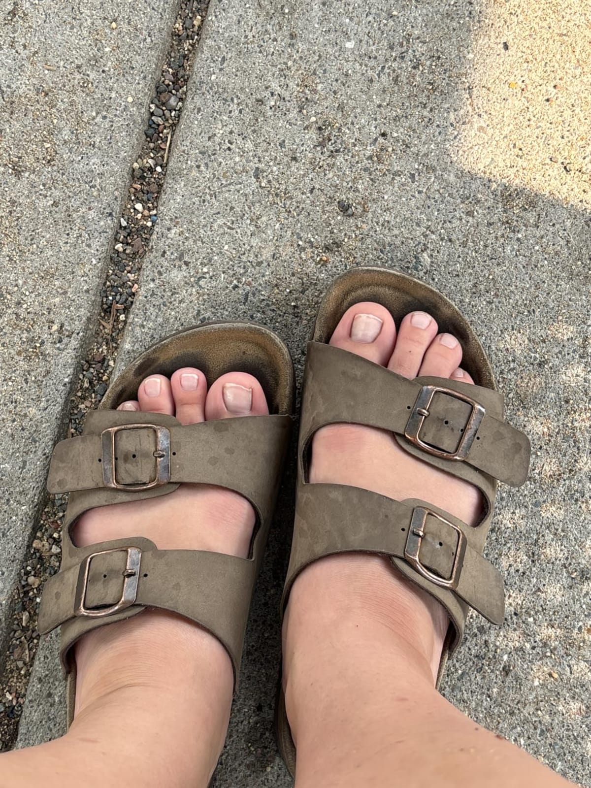 CUSHIONAIRE Lane Cork Footbed Womens Sandals Comfortable Double Buckle Slip On Sandals for Women with Arch Support and Classic Two Strap Design customer photo 2