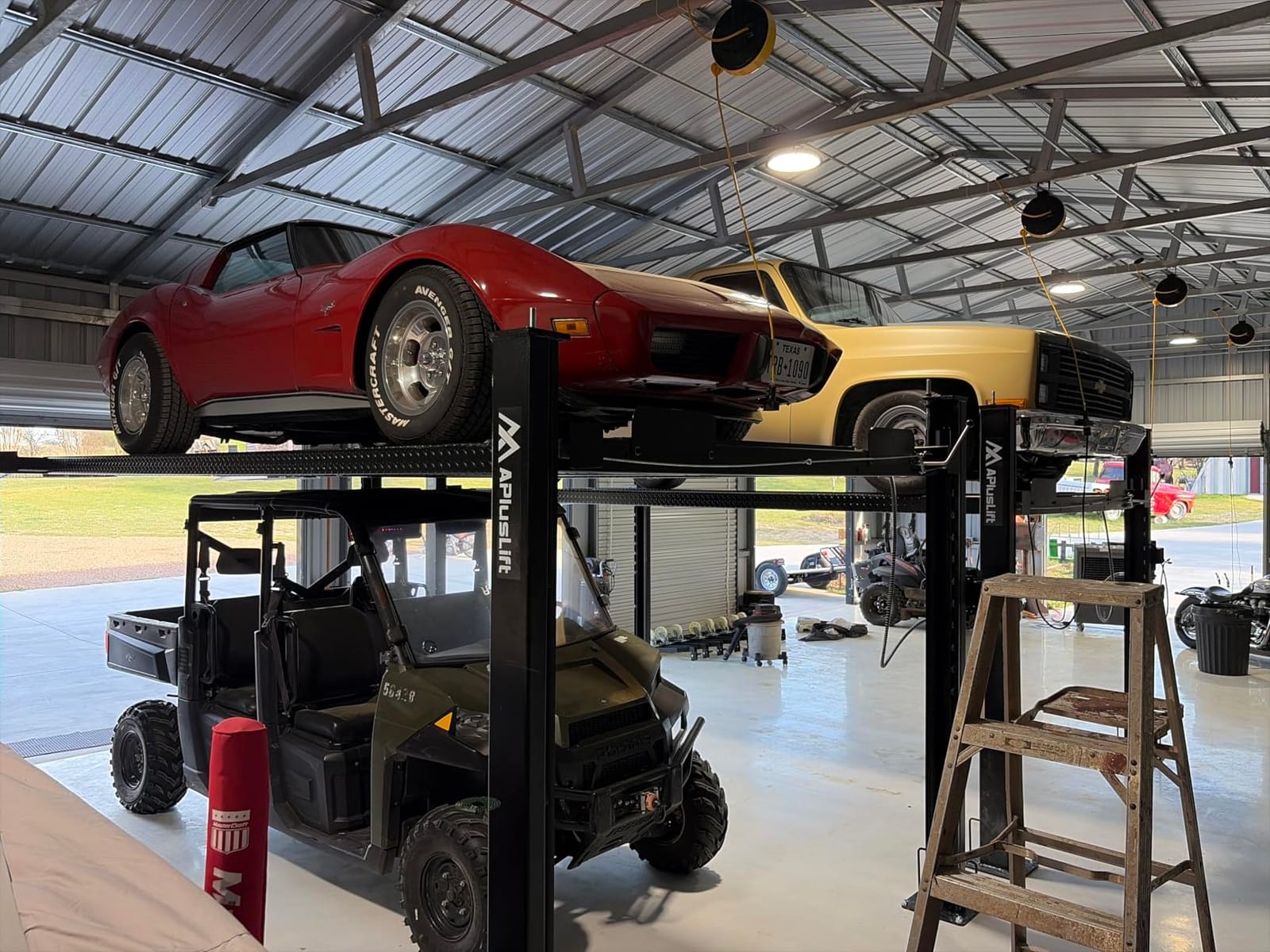 APlusLift 8SXLT 8000LB Extra Tall Long Wide 4-Post Car Lift 3 Year Warranty customer photo 2