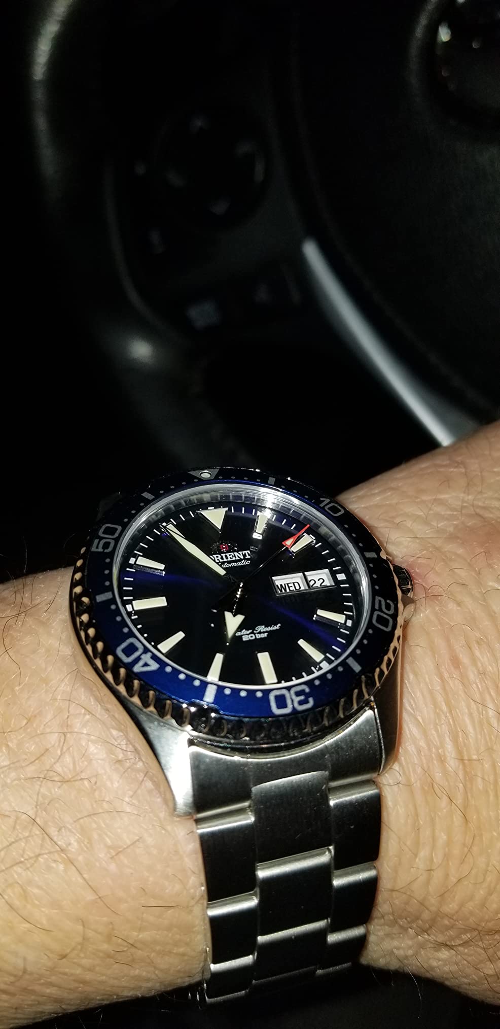 Orient Men's Kamasu Stainless Steel Automatic Diving Watch with Sapphire Crystal customer photo 2