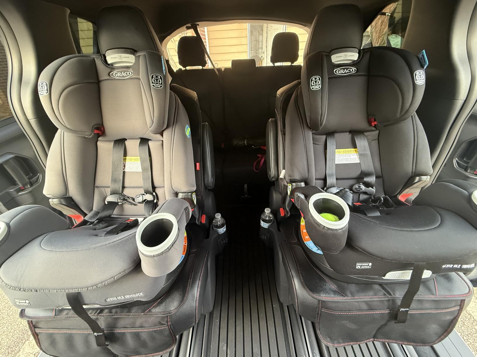 MORROLS Car Seat Protector, 2 Pack Carseat Protector with Thick Padding, Baby/Pets for Child Car Seat-Mesh Pockets-Waterproof-Universal Size (Black) customer photo 1