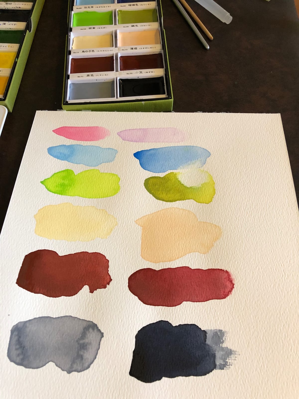 Kuretake Gansai Tambi Watercolor Paint Set, 48 Colors, Made in Japan | 48 vivid opaque colors, non-granulating pigment, large pans, palette & color chart, Professional Use, Artist Grade customer photo 1
