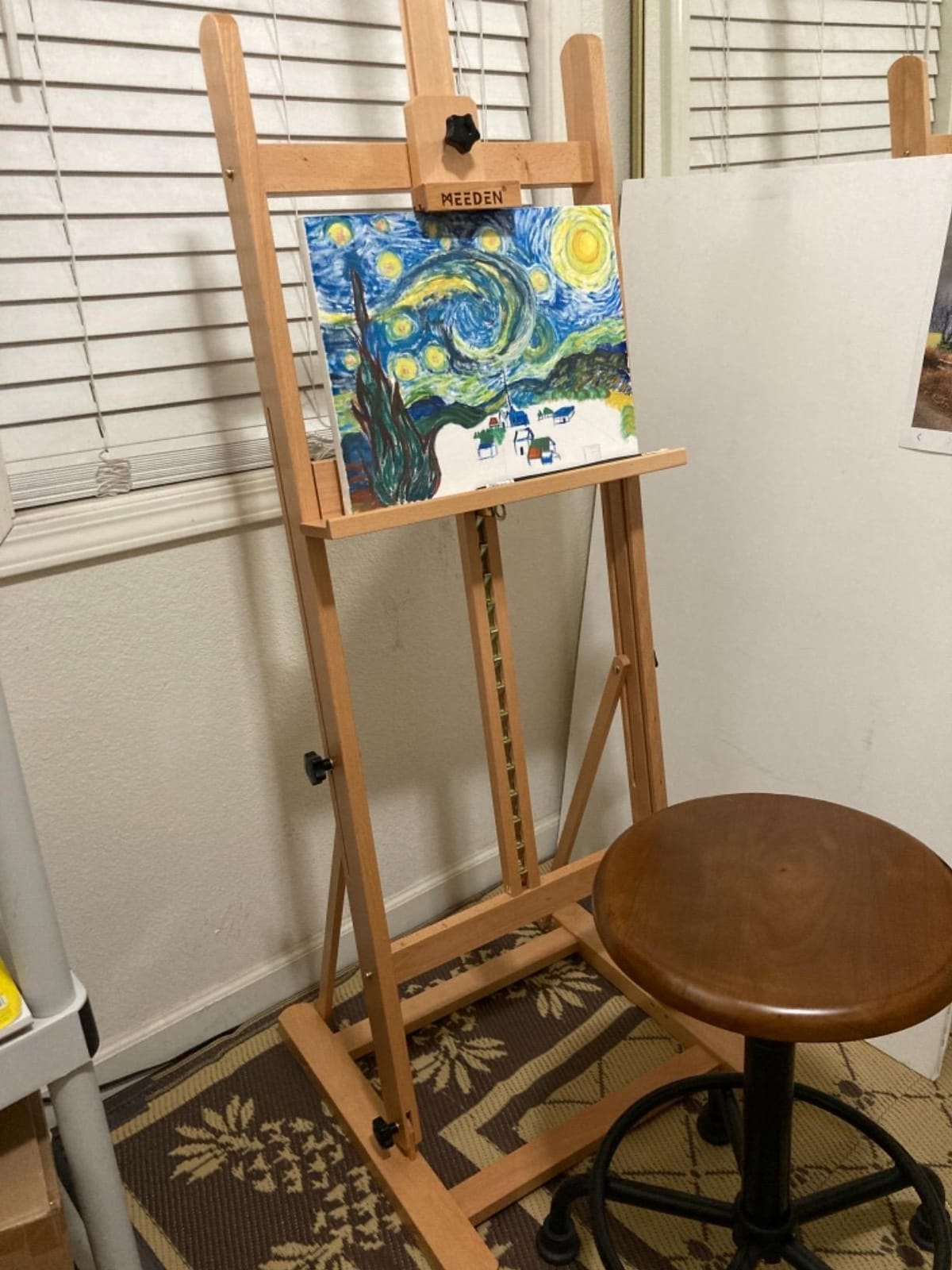 MEEDEN Art Easel for Painting - Heavy Duty H-Frame Artist Easel for Adults, Solid Beechwood Adjustable Studio Easel (69