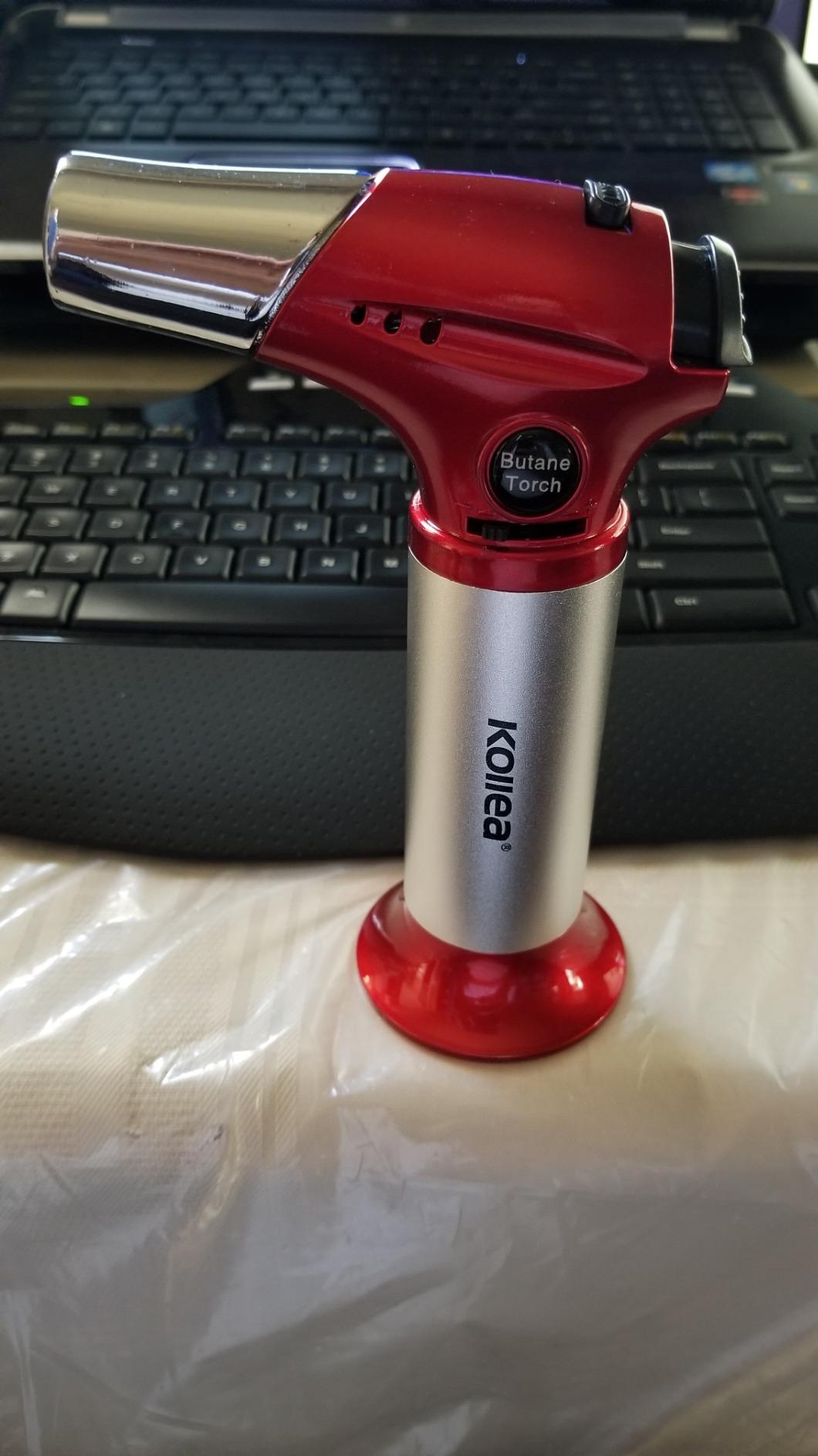 Kollea Culinary Torch, Refillable Butane Kitchen Torch with Lock, Red | Adjustable Flame, Ideal Torch for Creme Brulee, Baking, Cooking, and Food Prep with Easy Ignition, Gas Not Included customer photo 1