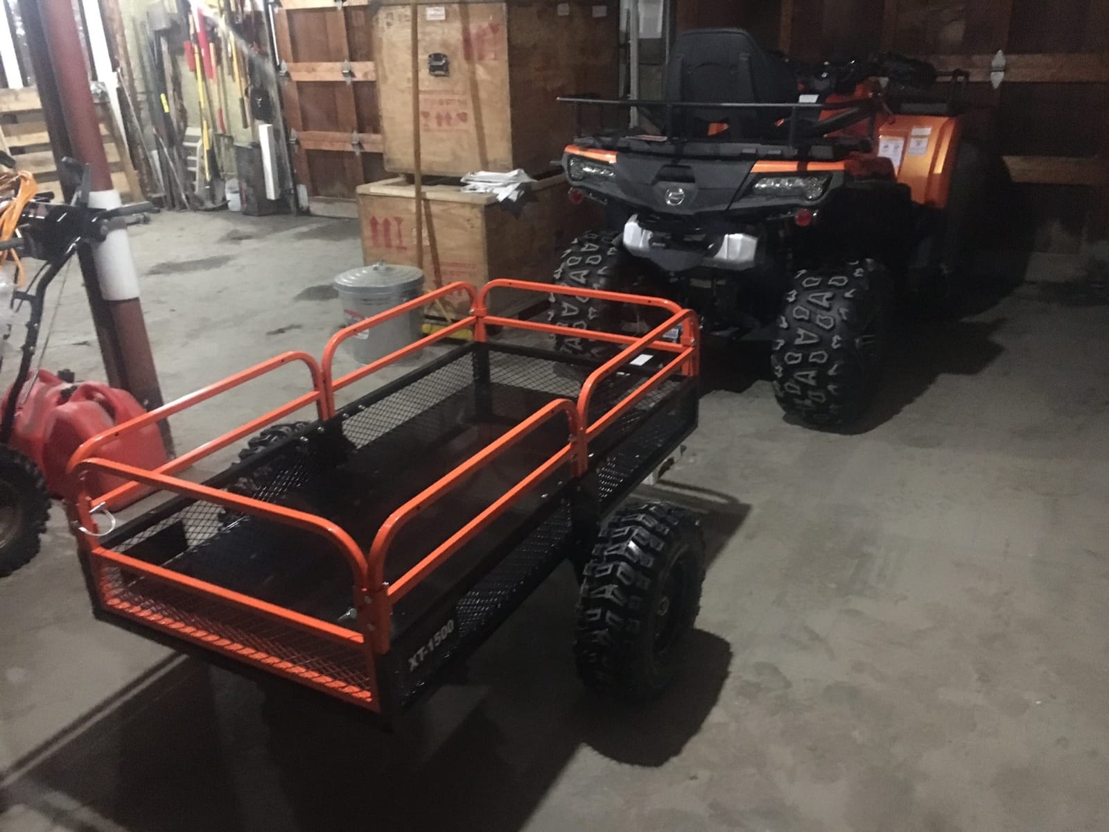 Impact IMPLEMENTS 1500lb ATV/UTV/Tractor Trailer with Solid Steel Floor, Aggressive Tires, & Pivoting Tongue. Great for Agricultural Use & Land Management customer photo 1