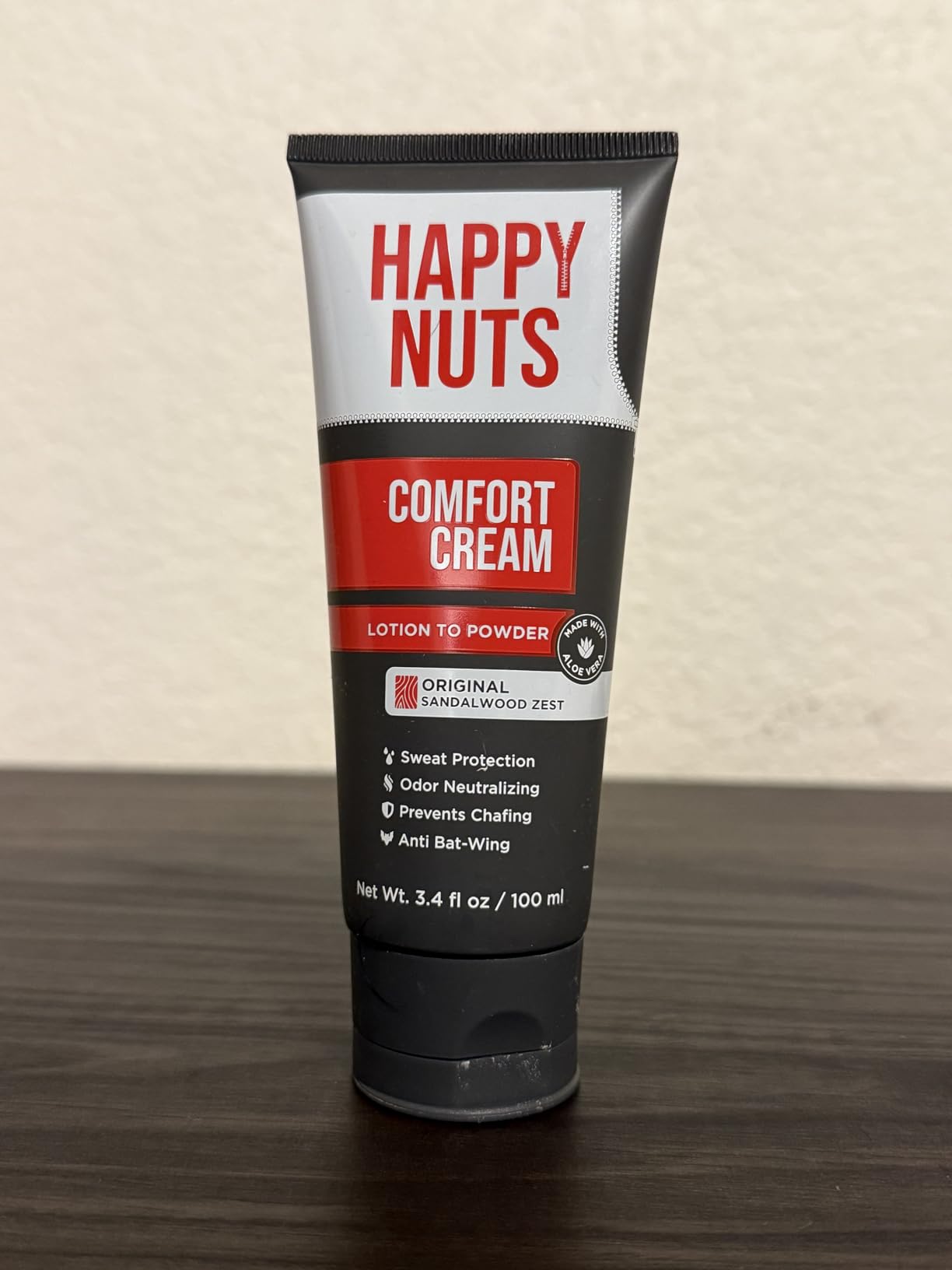 HAPPY NUTS Comfort Cream Deodorant For Men: Anti-Chafing Sweat Defense, Odor Control, Aluminum-Free, Travel Essential, Mens Deodorant & Hygiene Products for Men's Private Parts 3.4 Fl Oz - Original customer photo 1