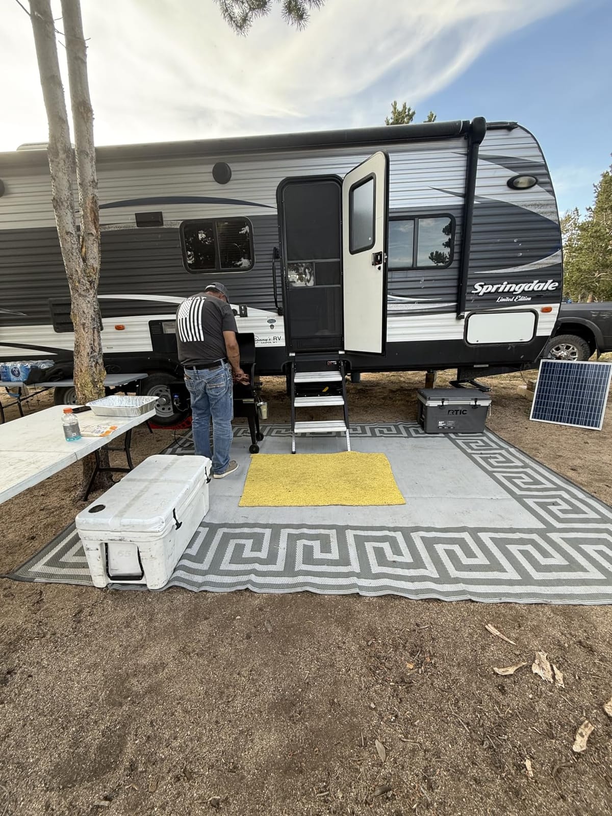 Lippert Components - 791572 Solid Step Triple Step for RV and Travel Trailer Entry Doorway Black 26-inch | 8