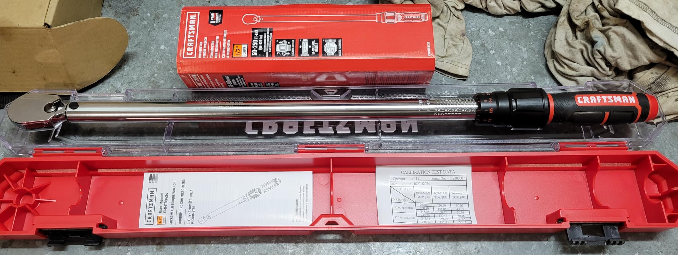 CRAFTSMAN Torque Wrench, 1/2