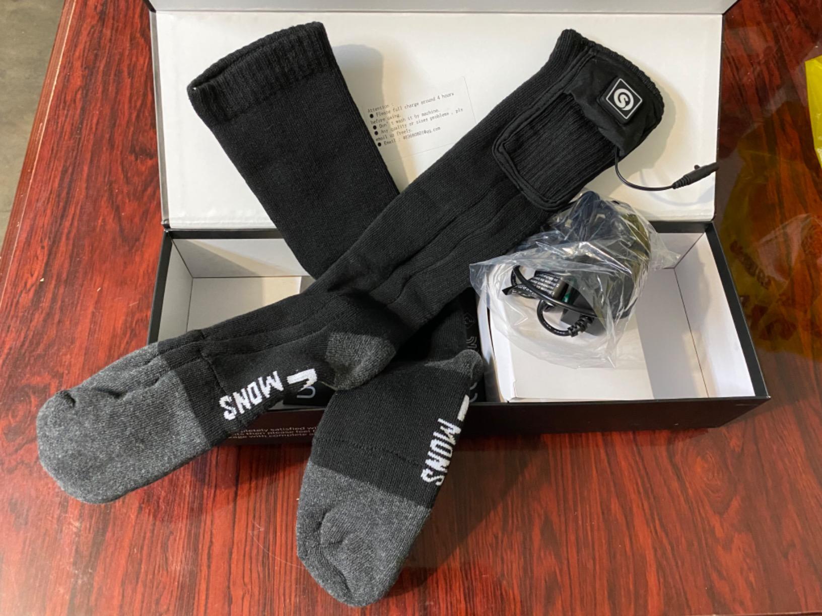 SNOW DEER Heated Socks, Electric Rechargeable Battery Heating Foot Warmer for Men Women, Winter Ski Hunting Camping Hiking Riding Motorcycle customer photo 2