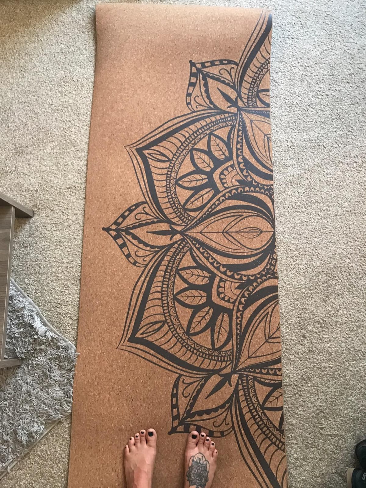 Gaiam Cork Yoga Exercise Mat | Natural Sustainable Cork Resists Sweat and Odors | Non-Slip TPE Backing Prevents Slipping| Great for Hot Yoga, Pilates, Fitness Working Out (68