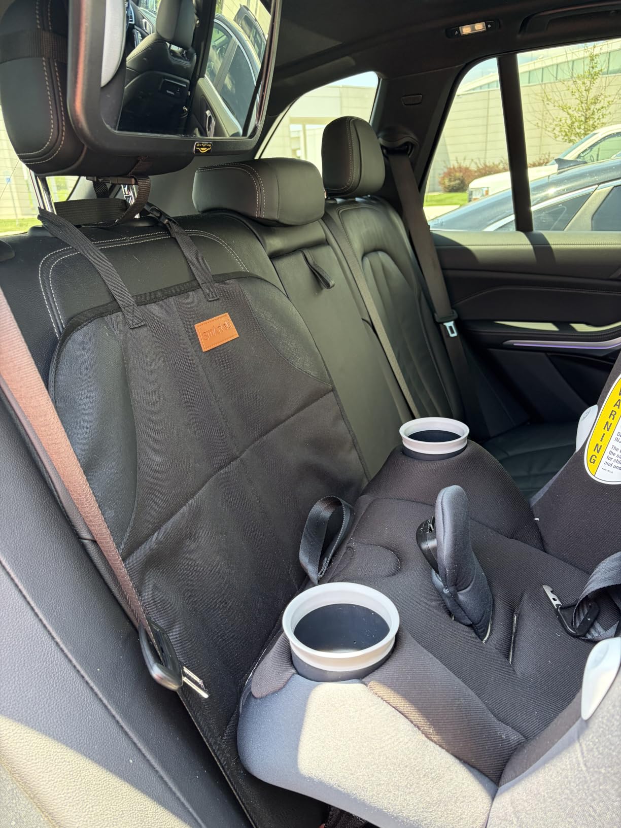 SMART ELF Car Seat Protector, Thickest Padding and Non-Slip Backing 2Pack | Waterproof Car Seat Cover 2 Mesh Pockets for Baby and Pet, Easy to Install and Remove Folds for Storage, Sedan SUV Truck customer photo 1