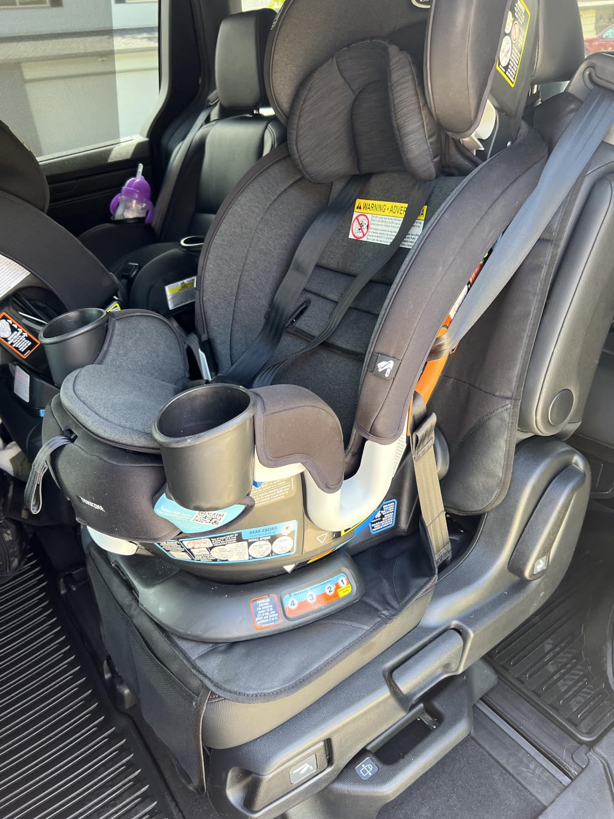 SMART ELF Car Seat Protector, Thickest Padding and Non-Slip Backing 2Pack | Waterproof Car Seat Cover 2 Mesh Pockets for Baby and Pet, Easy to Install and Remove Folds for Storage, Sedan SUV Truck customer photo 2
