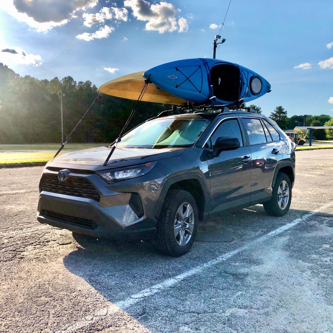 IKURAM R Aluminum Kayak Roof Rack Folding J-Style Universal 3-in-1 for Canoe, SUP, Kayaks, Surfboard customer photo 1