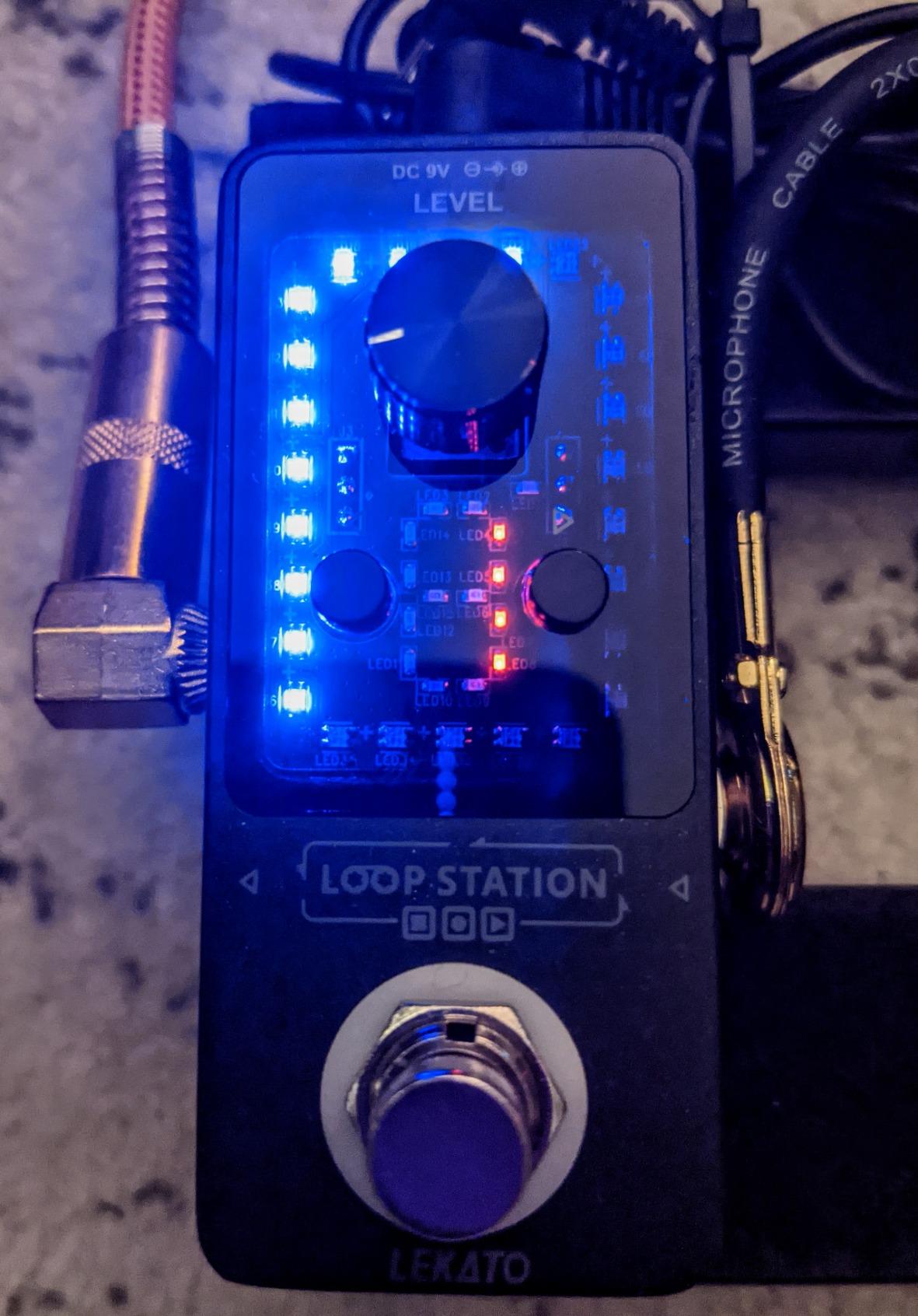 LEKATO Looper Guitar Pedal Guitar Loop Pedal Tuner Pedal 9 Loops 40 Minutes Record Time Unlimited Overdubs for Electric Guitar Bass (Black) customer photo 1