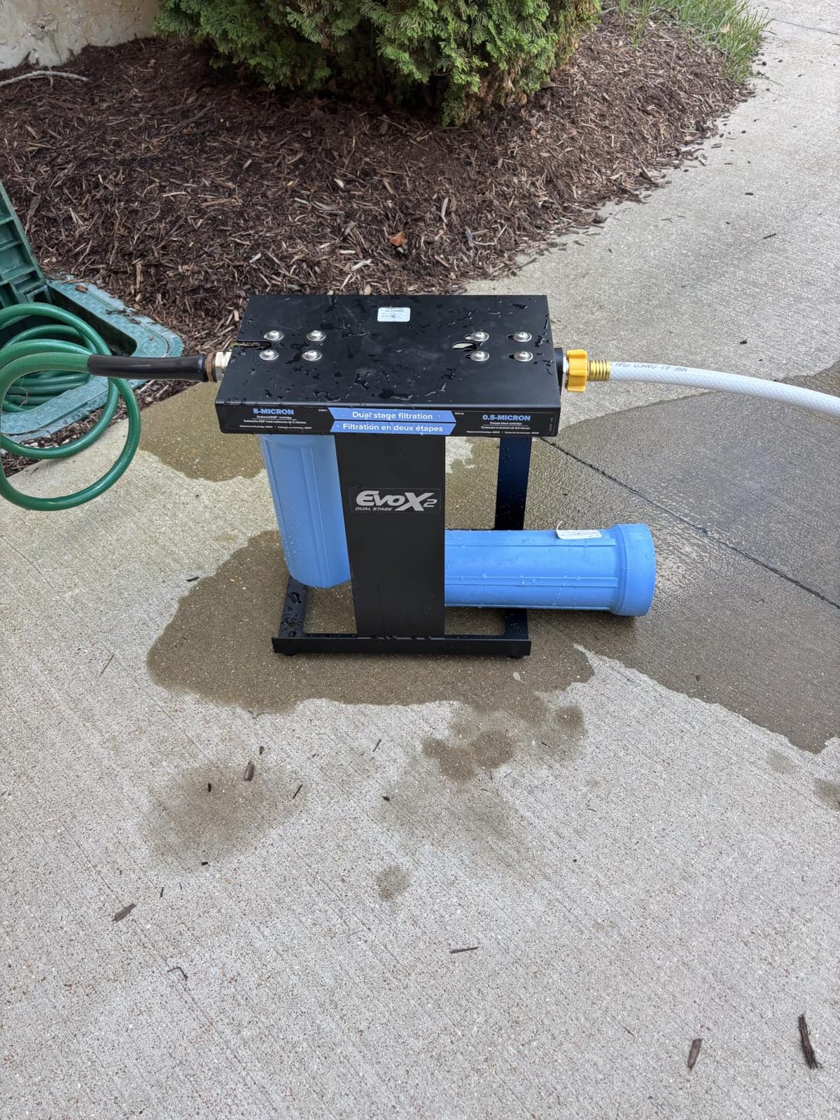 Camco EVO X2 Dual Stage Camper/RV Water Filter Kit - Made in the USA | 2 Stage Filtration w/KDF & GAC - Filters Out Bad Taste, Odors, Lead, Bacteria & More - Replaceable Filters (40639) customer photo 2