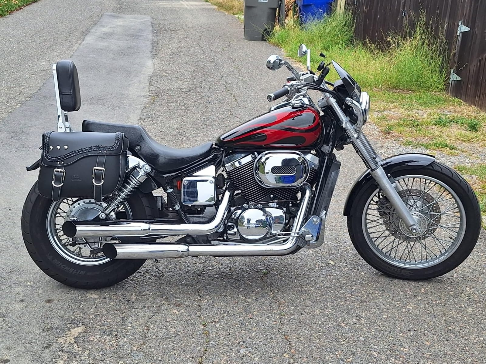 KEMIMOTO Motorcycle Saddlebags Upgraded Bottom Anti-scalding 30L(15Lx2) | Luggage Bag Large Capacity PU Leather Side Bags Compatible with Sportster Softail Dyna V-star Shadow customer photo 2
