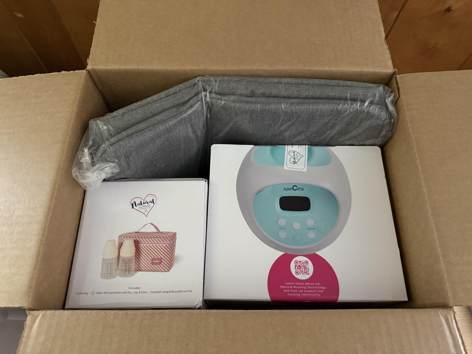 Spectra Baby S1 Plus Electric Breast Milk Pump with Tote, Bottles & Cooler | Portable Rechargeable Electric Breast Pump Bundle with Tote Bag, Breast Milk Bottles & Cooler for Baby Feeding customer photo 2