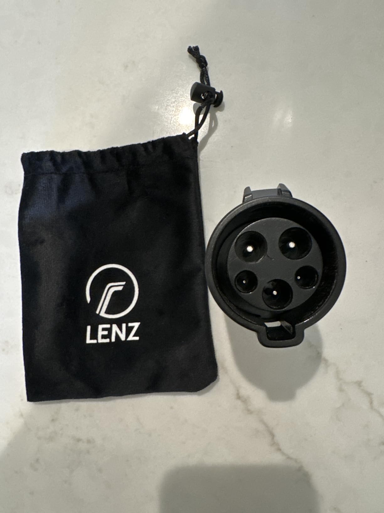LENZ J1772 to NACS Adapter for Tesla and NACS EVs, 80A, UL 2251 | Level 1 and 2 AC Chargers, 80A 250V, IP54, fits Tesla, Hyundai, Kia, Rivian, Toyota bZ, Lexus RZ, Lucid, 2-year support customer photo 2