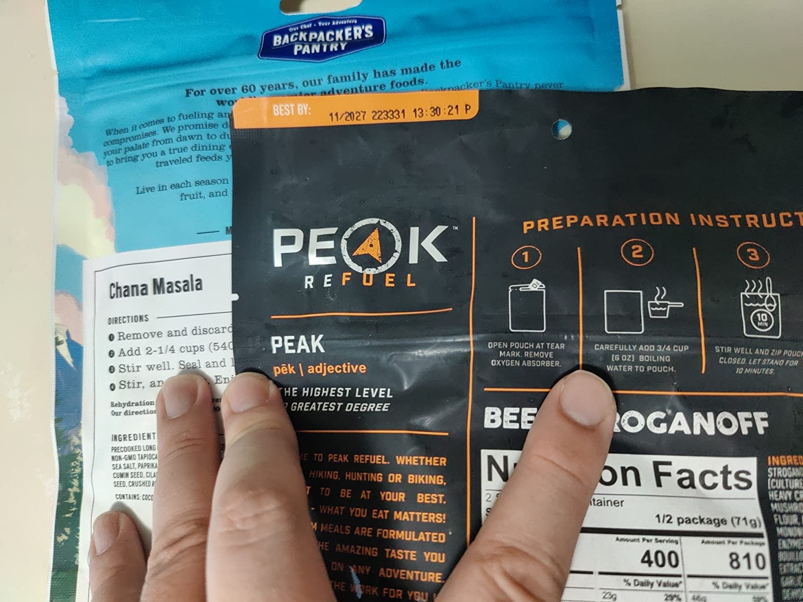 Peak Refuel Beef Stroganoff Freeze-Dried Backpacking Meal with Real Meat | Real meat beef stroganoff, high protein, non GMO ingredients, lightweight camping meal, just add water, ready in 10 minutes customer photo 1