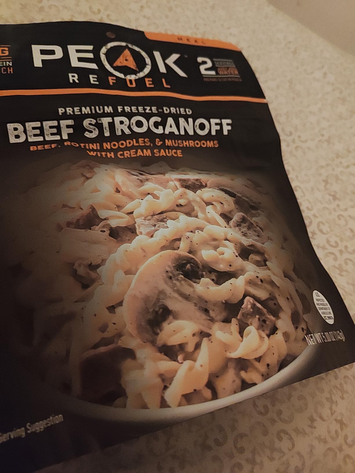 Peak Refuel Beef Stroganoff Freeze-Dried Backpacking Meal with Real Meat | Real meat beef stroganoff, high protein, non GMO ingredients, lightweight camping meal, just add water, ready in 10 minutes customer photo 2