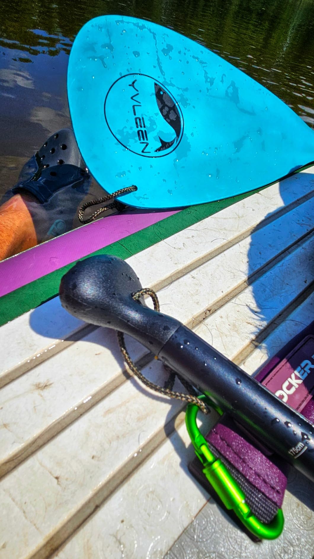 YVLEEN SUP Paddle Board Paddle, Adjustable Aluminum 4-Piece Floating Kayak/SUP Convertible Paddle customer photo 1