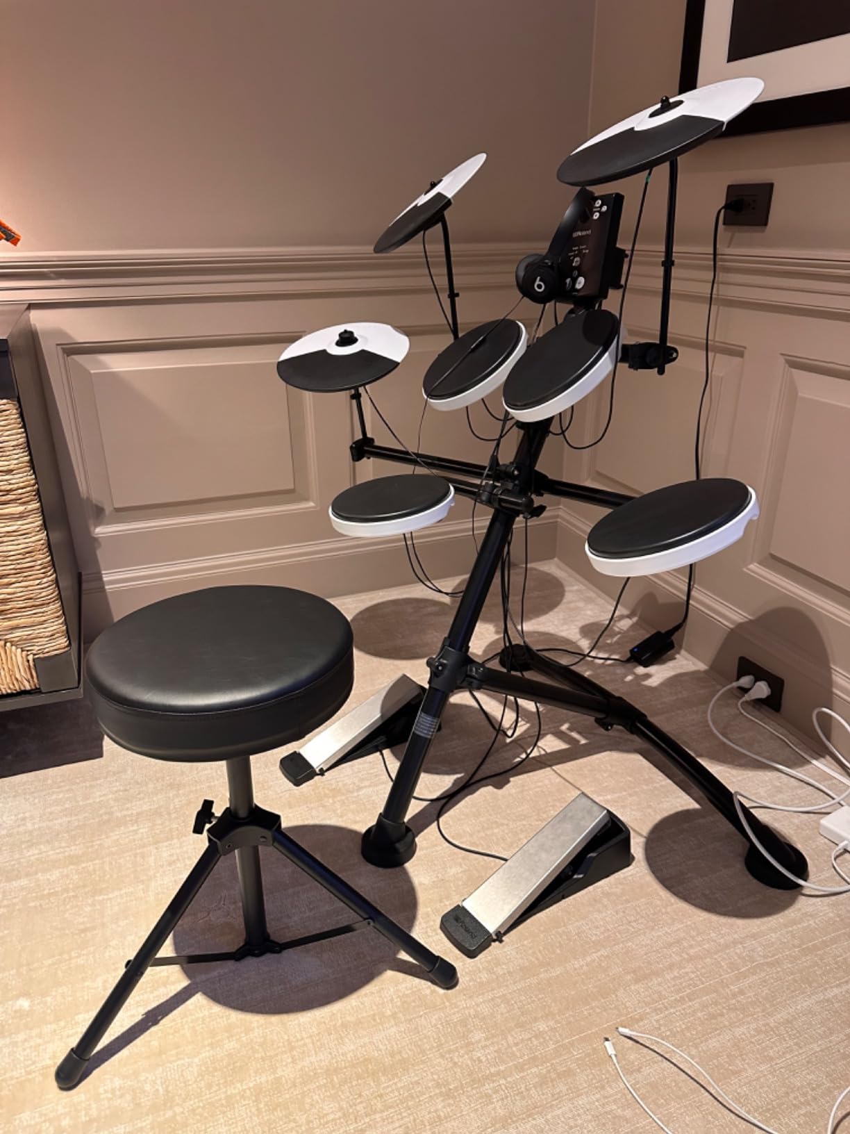 EASTROCK Drum Throne, Padded Drum Seat Drumming Stools with Anti-Slip Feet for Adults and Kids Drummers (Black) customer photo 2