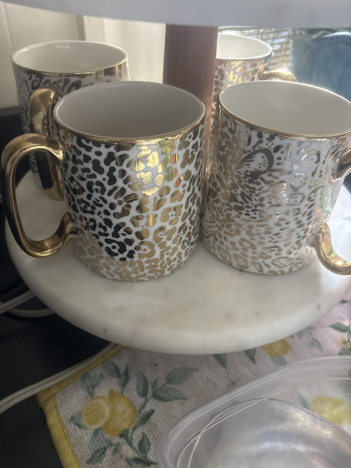 Matrix Gold Porcelain Coffee & Tea Mug Set - Premium Fine Porcelain with Elegant Gold-Plated Finish (not microwave safe), Luxury Drinkware for Everyday Dining, Entertaining & Special Occasions customer photo 2