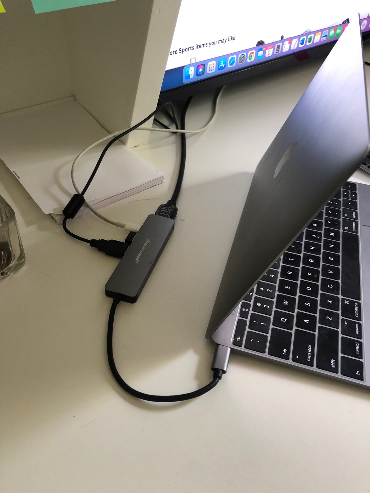 Hiearcool 7-in-1 USB C Hub, USB C Dongle Compatible for MacBook, Space Gray | 4K@30Hz HDMI, 100W PD, 5Gbps USB 3.0 and SD/TF card readers in a durable plug-and-play aluminum design for work and travel customer photo 1