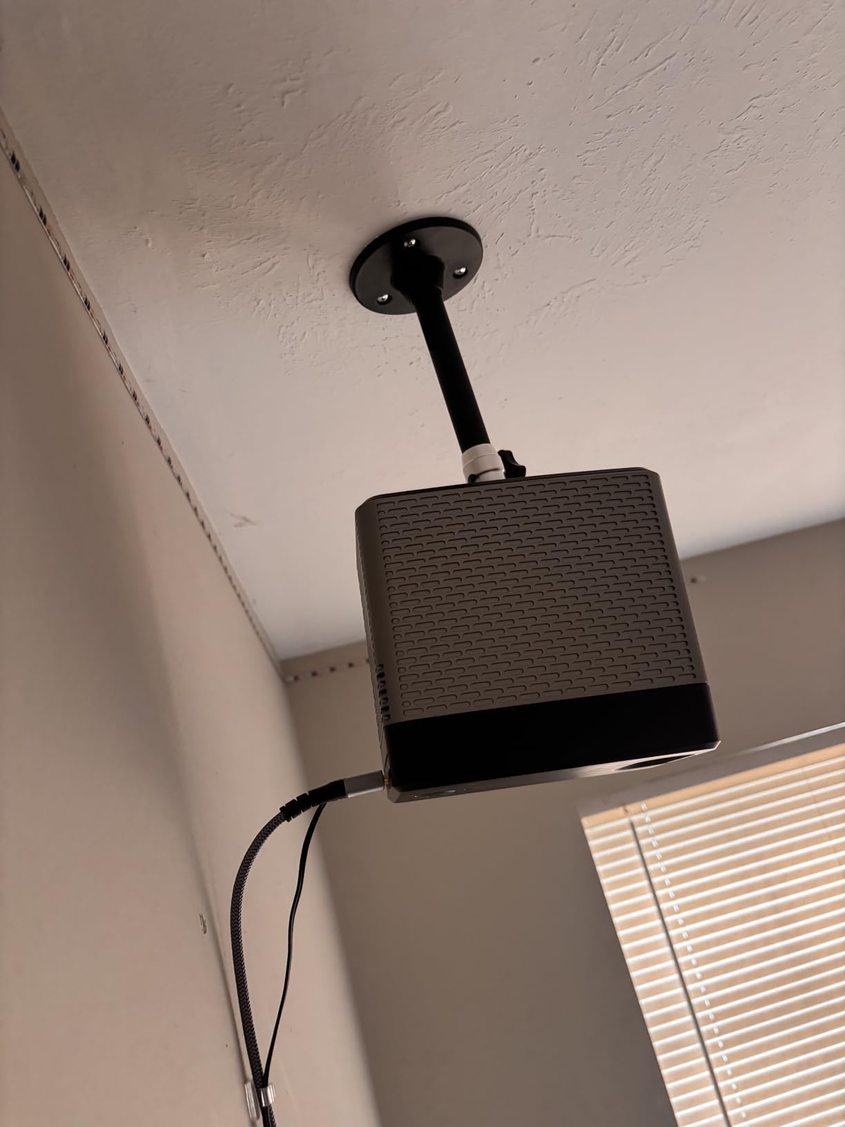 Mini Ceiling Wall Projector Mount Stand 175mm, Black | Projector Holder Compatible with QKK, DR.J, DBPOWER, Anker, VANKYO, AAXA, Jinhoo, PVO, TMY, AuKing and Most Other Mini Projectors customer photo 2