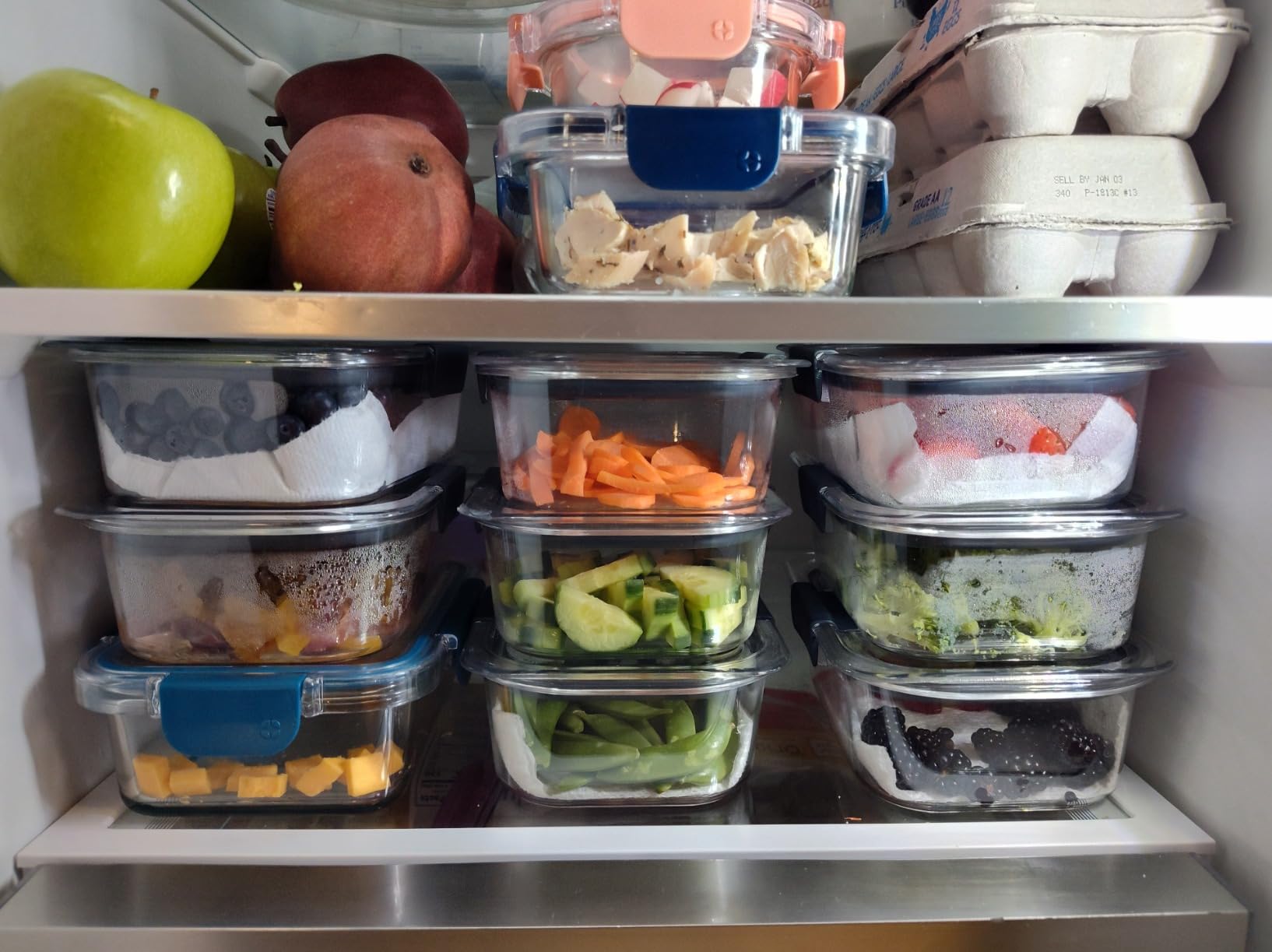 Rubbermaid Brilliance BPA-Free Food Storage Containers Multi Pack, 1.3 Cup Plastic Containers with Lids, 5 Pack, Leak Proof, Microwave & Dishwasher Safe customer photo 2