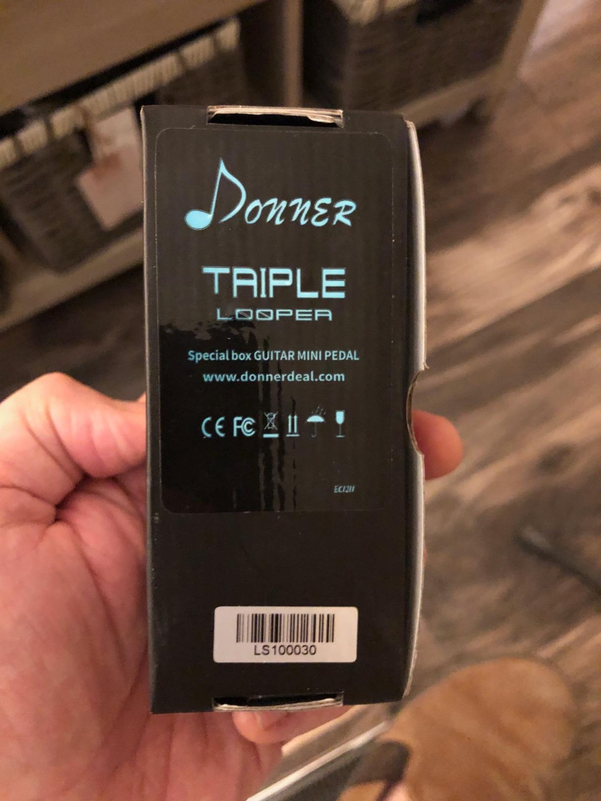 Donner Triple Looper Guitar Pedal, 3 Loops 90 mins Looping Time Loop Pedal with Screen Unlimited Overdubs Undo/Redo for Electric Guitar Bass, True Bypass customer photo 2