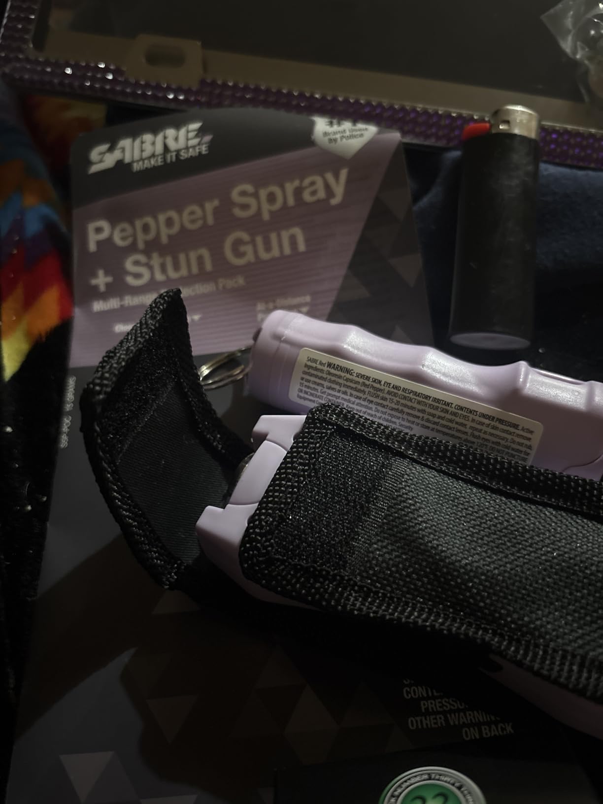 SABRE Pepper Spray & 2‑in‑1 Stun Gun with Flashlight Self Defense Kit - Fast Flip Top 10‑Second Safety Spray with Finger Grip & Keychain - Rechargeable Stun Gun, 1.60 µC Charge, 120‑Lumen LED Light customer photo 2
