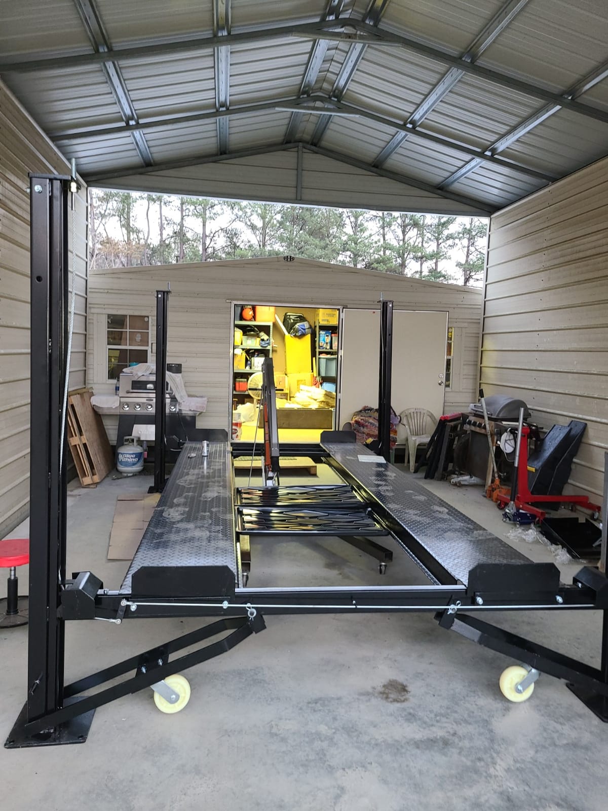 APlusLift HW-8S 8000LB 4-Post Storage Service Car Lift 3 Year Warranty customer photo 2