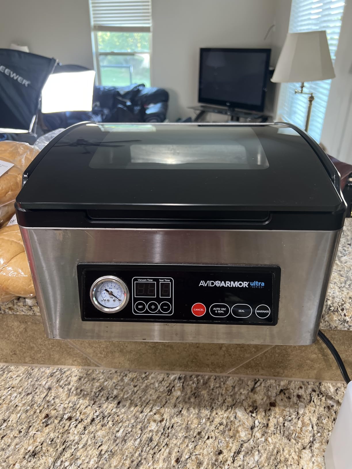 Avid Armor USV32 Chamber Vacuum Sealer Machine for Foods, Soups & Liquids | Premium Vacuum Food Sealer w/Glass Lid; 11.5