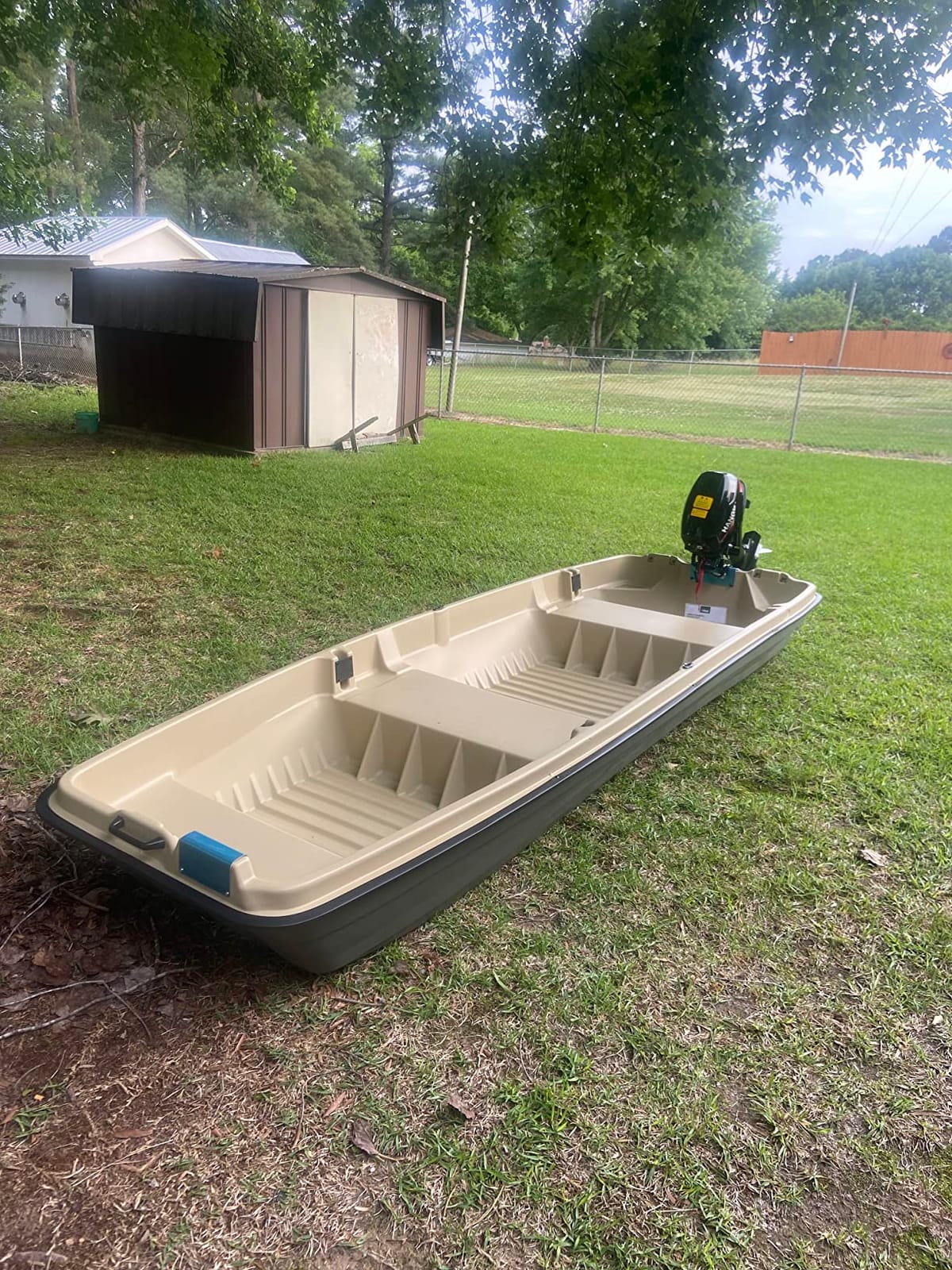 Pelican - Boat Intruder 12 - Jon Fishing Boat - 12 ft. - Great for Hunting/Fishing, Khaki/Beige customer photo 2