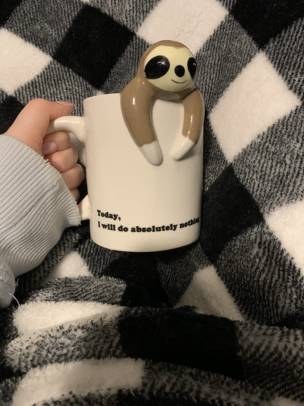 Decodyne Funny Sloth Coffee Mug - Cute Sloth Gifts For Coworkers Women & Men - White Elephant Gifts for Adults, Funny Office Present customer photo 2