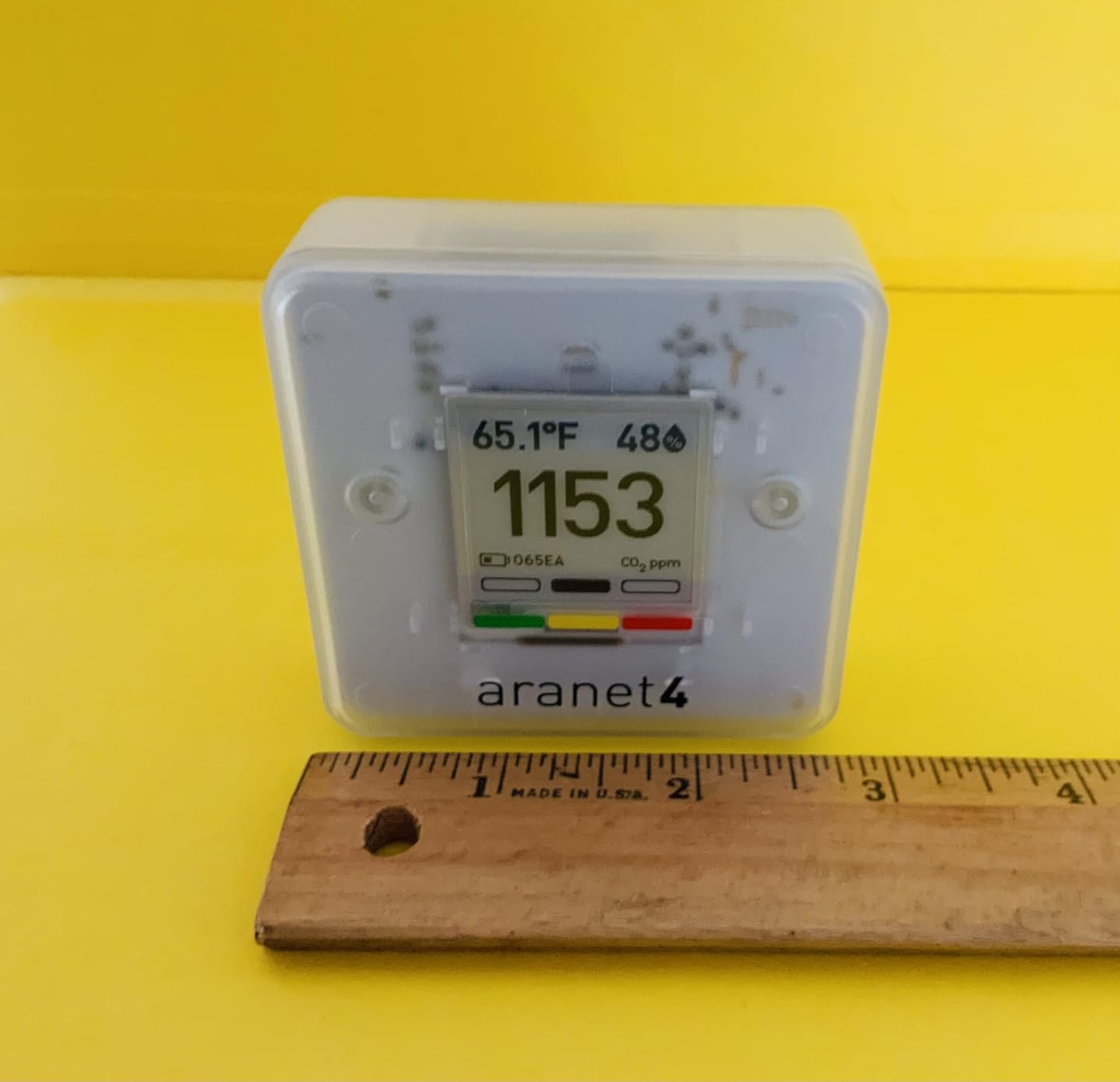 Aranet4 Home: Wireless Indoor Air Quality Monitor for Home, Office or School [CO2, Temperature, Humidity and More] Portable, Battery Powered, E-Ink Screen, App for Configuration & Data History customer photo 1