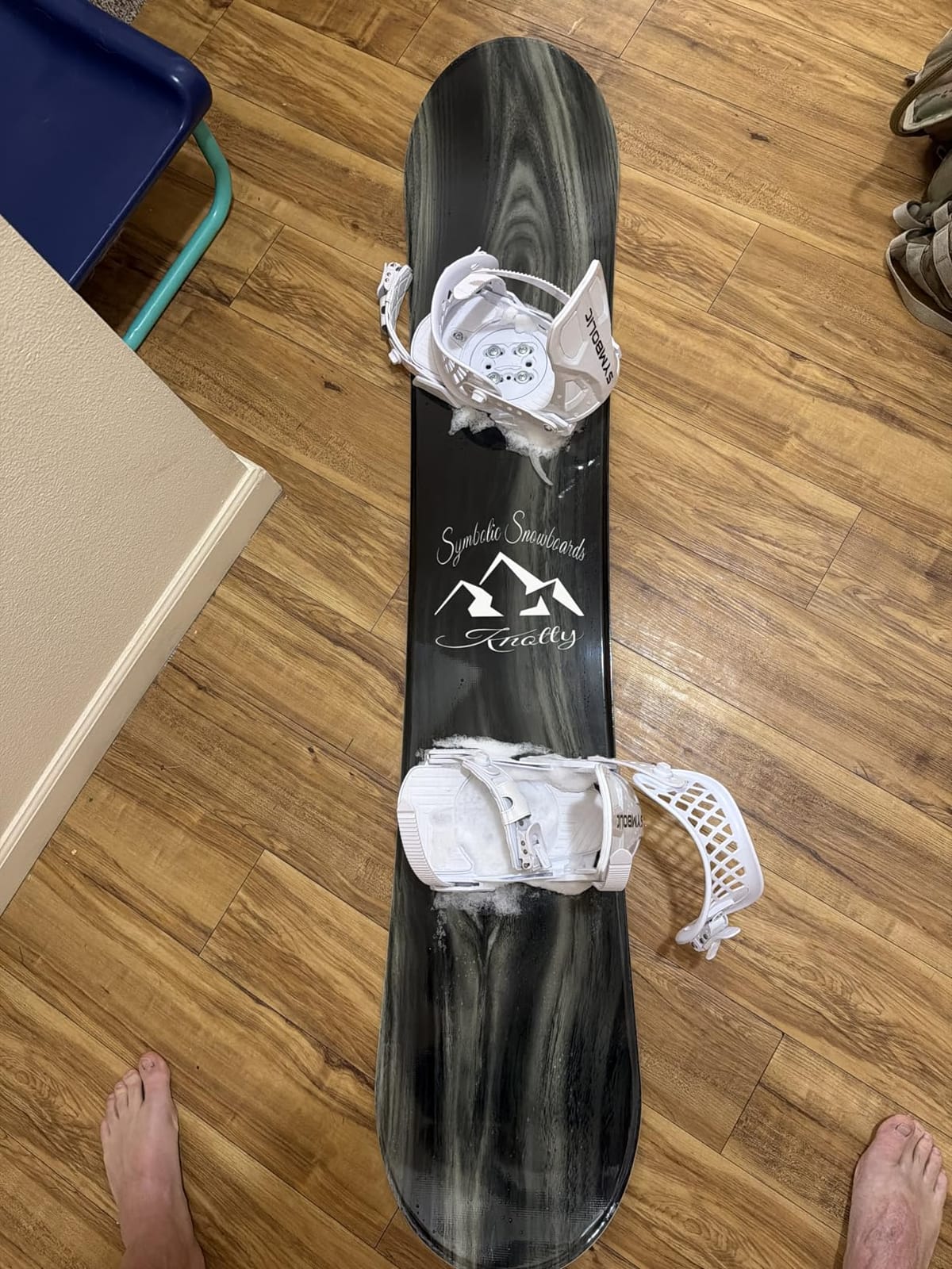 Symbolic Knotty 2025 Snowboard + White Bindings Leash, Stomp Pad Package 140 145 150 155 157 160 163 167 customer photo 2