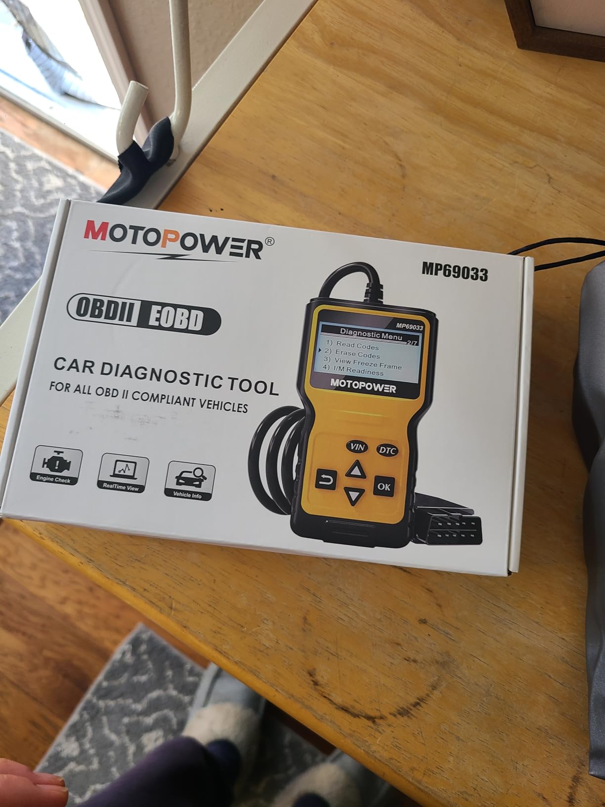MOTOPOWER MP69033 Car OBD2 Scanner Code Reader Engine Fault Scanner CAN Diagnostic Scan Tool for All OBD II Protocol Cars Since 1996, Yellow customer photo 1