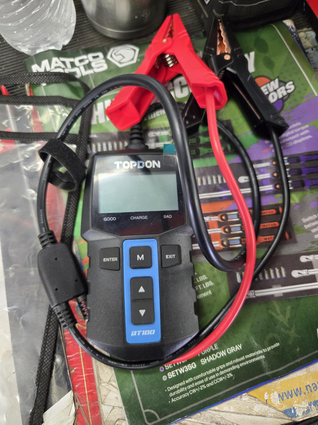 TOPDON BT100 12V Car Battery Tester, Automotive Battery Load Tester | 100-2000 CCA Auto Battery Tester with Battery, Cranking & Charging System Test for Car Truck Motorcycle ATV SUV Boat Yacht customer photo 2
