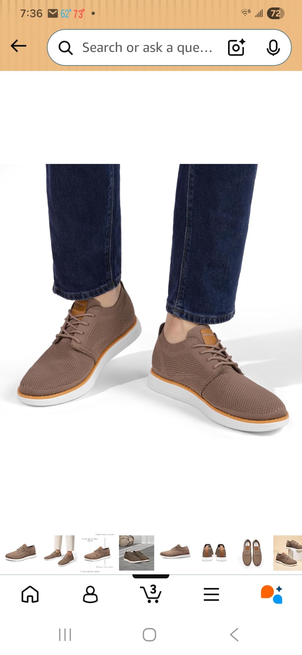Bruno Marc Men's KnitFlex Breeze Casual Dress Sneakers | Breathable Lightweight Mesh Lace-Up Derby Walking Shoes for Work & Weekend customer photo 2