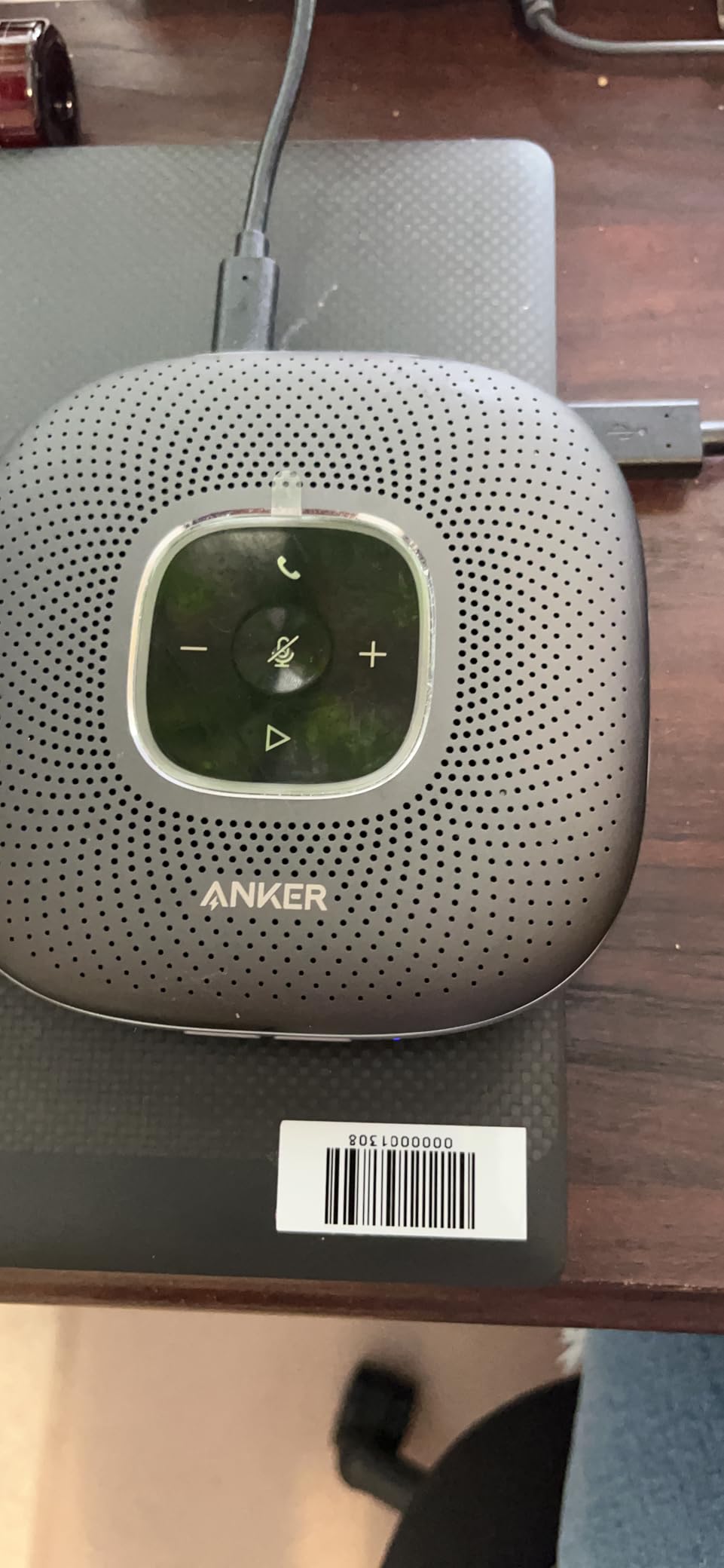 Anker PowerConf Speakerphone, Zoom Certified Conference Speaker with 6 Mics | 360° Enhanced Voice Pickup, 24H Call Time, Bluetooth 5.3, USB C, Compatible with Leading Platforms for Personal Workspaces customer photo 1
