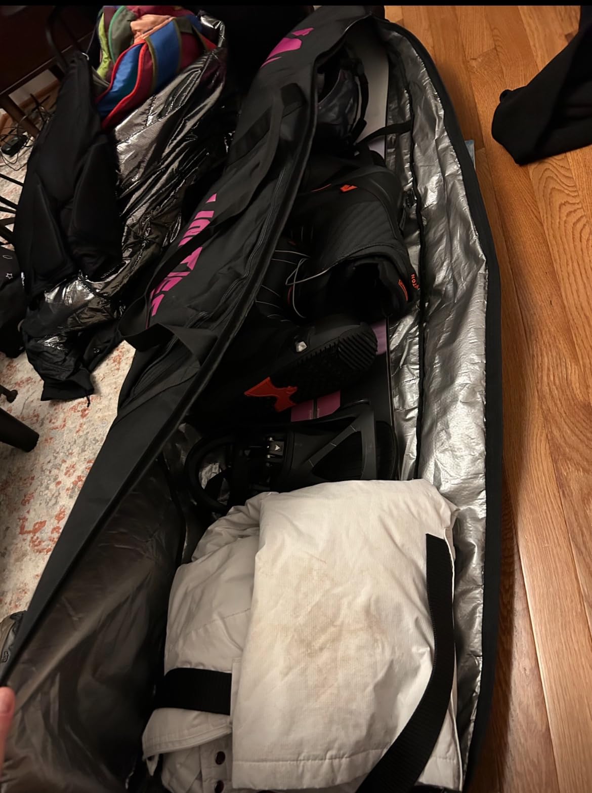 AUMTISC Padded Snowboard Bag for Air Travel, Snowboard Travel Bags for Flying with Gear Pockets, Available Length in 155cm | 165cm | Ajustblae 156-181cm customer photo 2